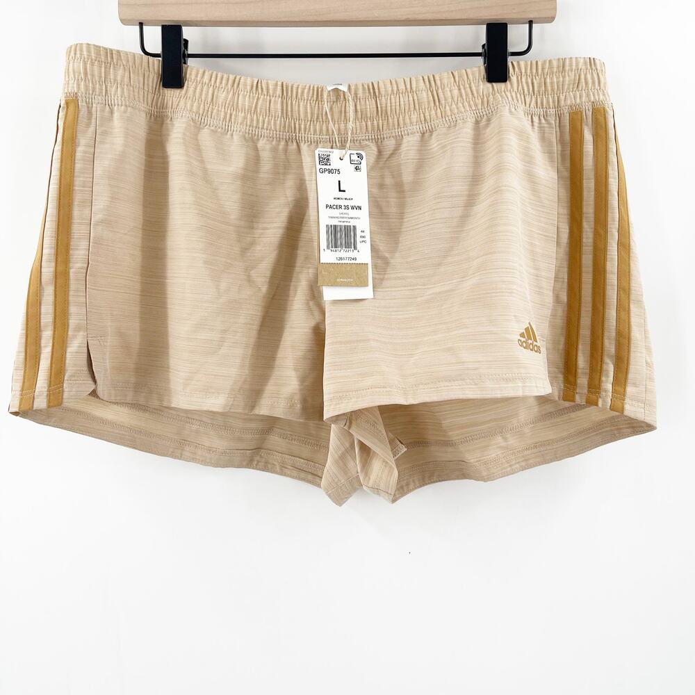 ADIDAS Shorts Large Aeroready NWT Pacer Training Gym Fitness Womens Mesa Sports